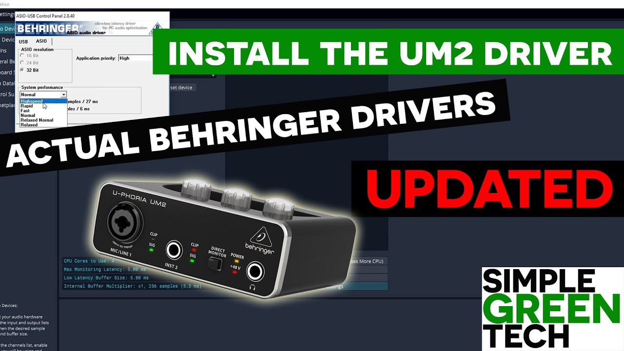 behringer u phoria umc404hd driver download windows 7